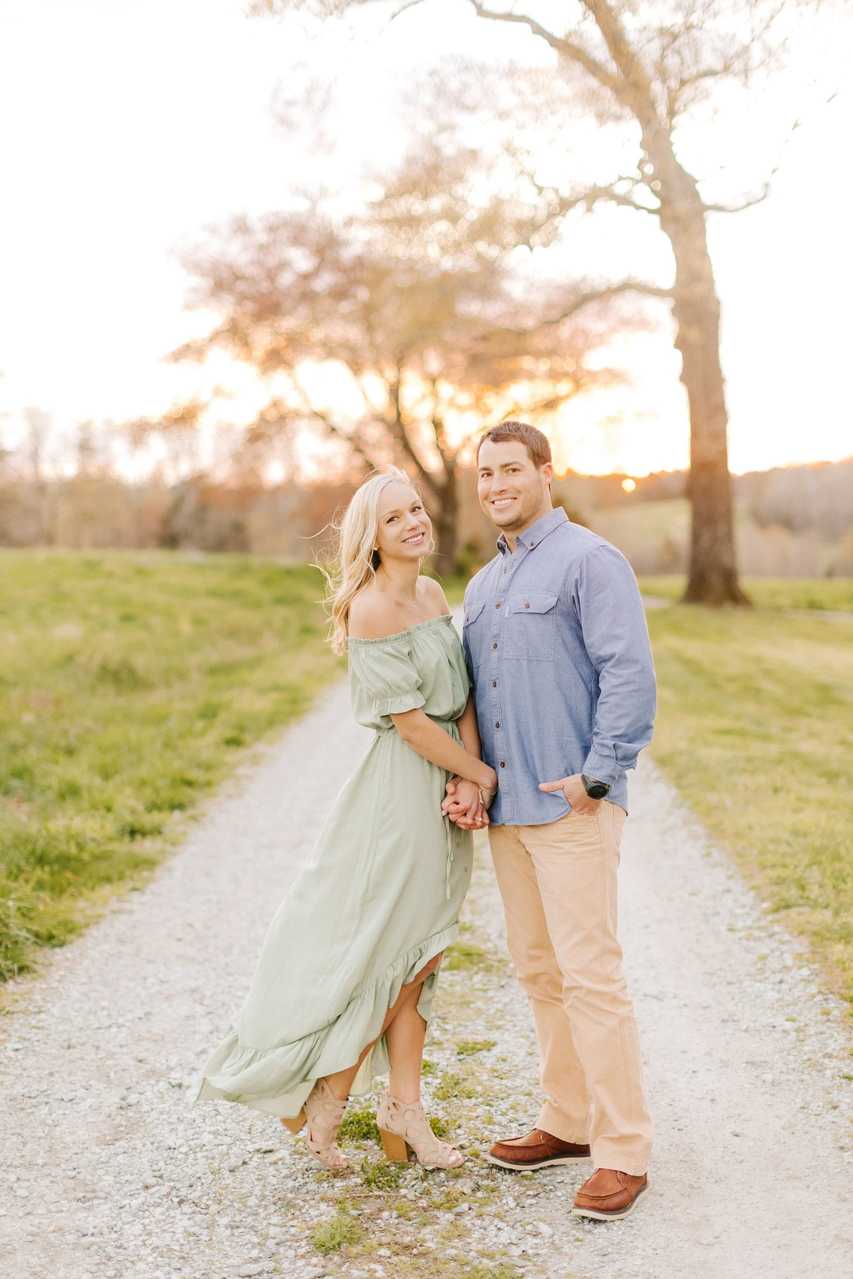 sunset Summerfield Farms engagement session with Chelsea Renay