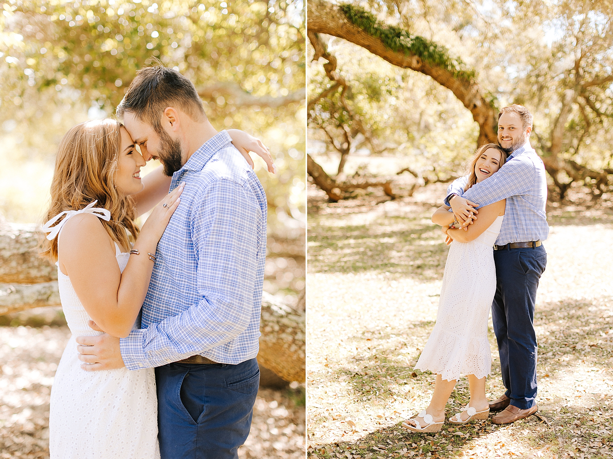 engagement portraits in the spring during Airlie Gardens session