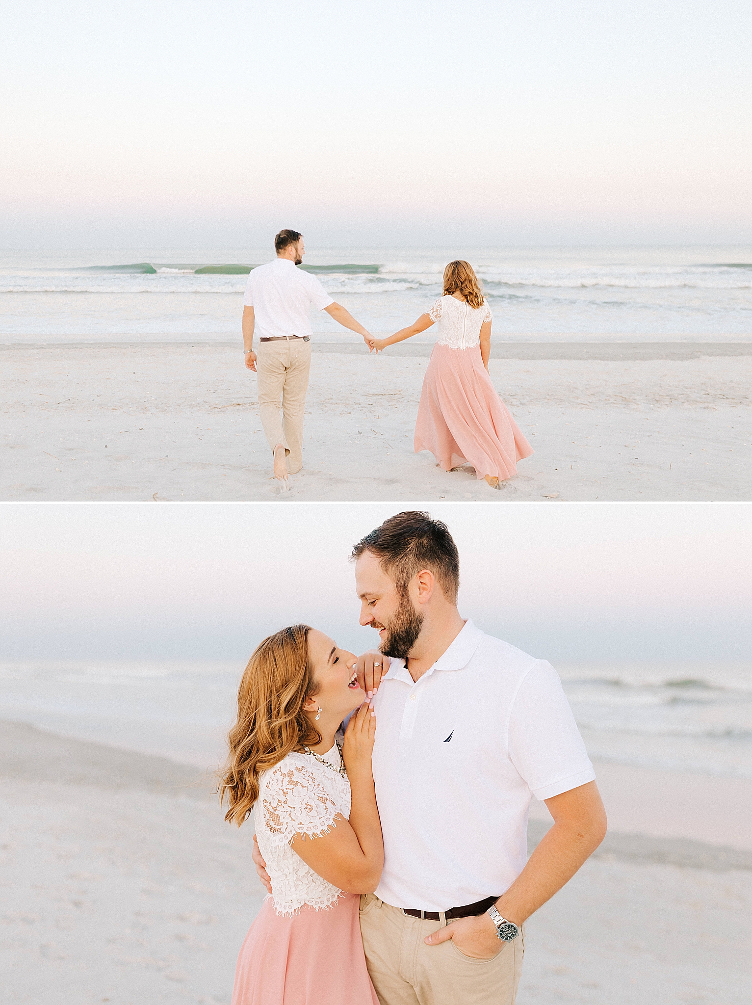 Wilmington engagement session on Wrightsville Beach in the spring