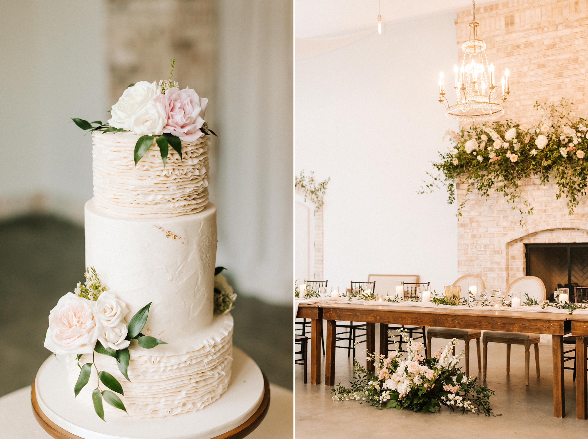 cake and details for spring Wrightsville Manor wedding reception 