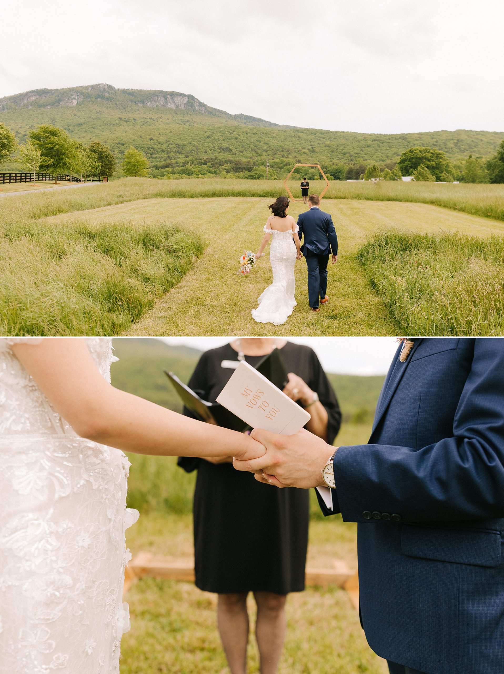 intimate Moore's Spring Manor elopement ceremony 