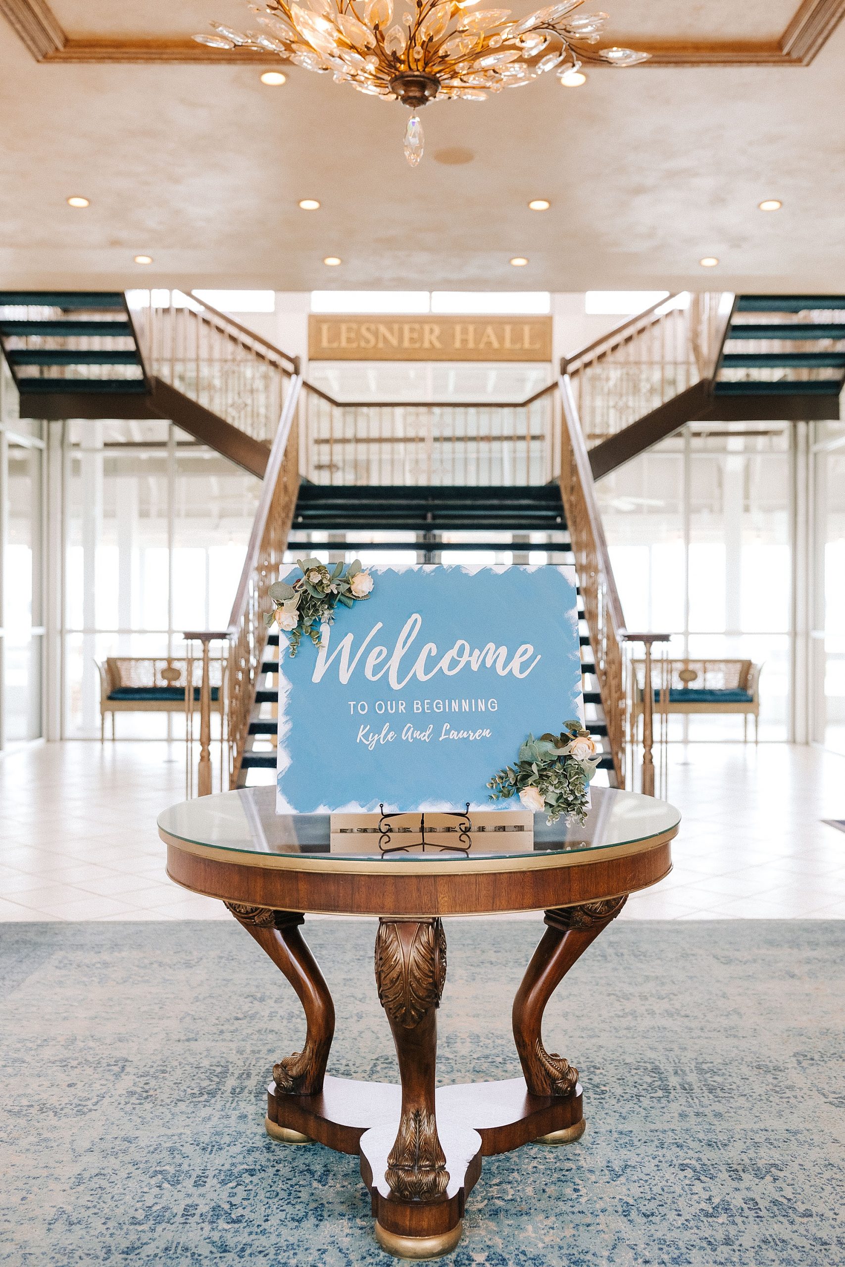 welcome sign for waterfront wedding ceremony in Virginia Beach