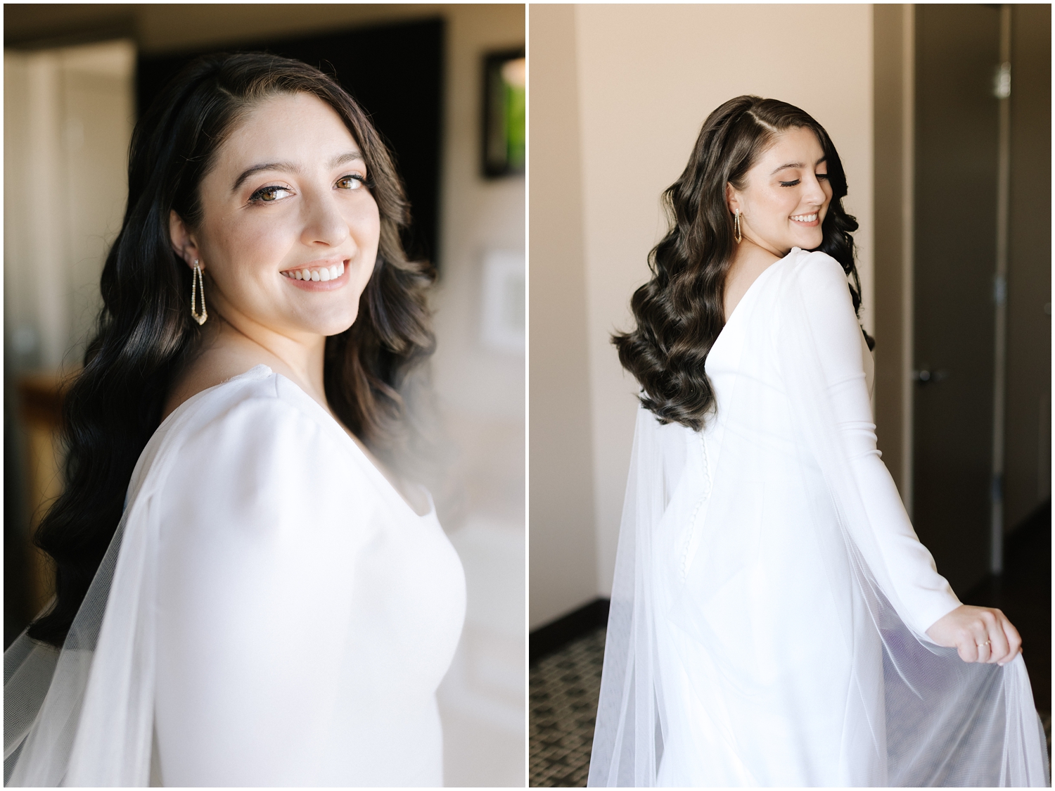 Bride fully dressed on her wedding day in Tampa, FL